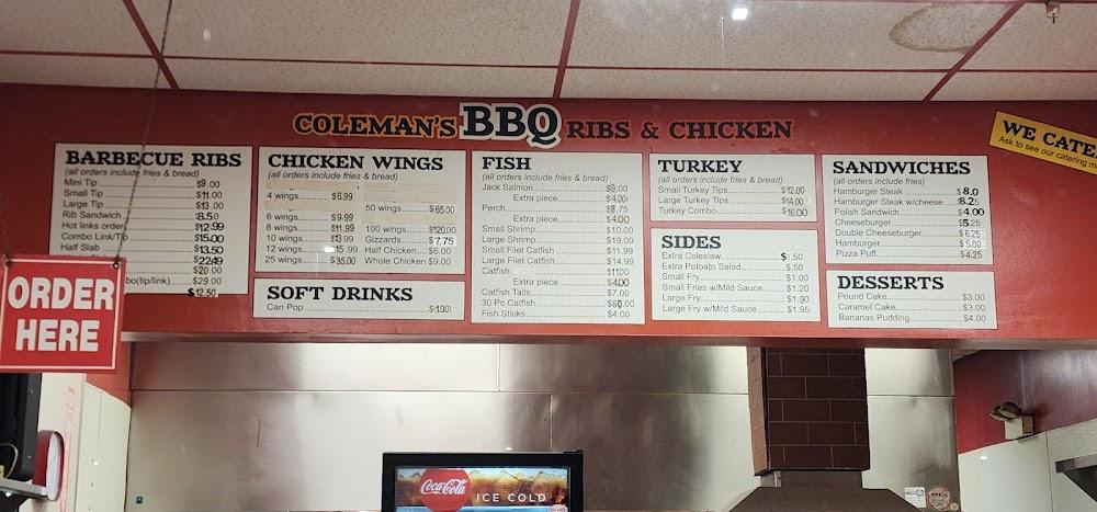 Coleman's BBQ Elgin Menu image 4